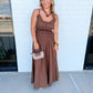 Solid Poplin Smock Cami Maxi Dress