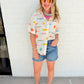 Multi Fish Shirt Button Up Top