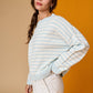 Blush Stripe Crewneck Sweater