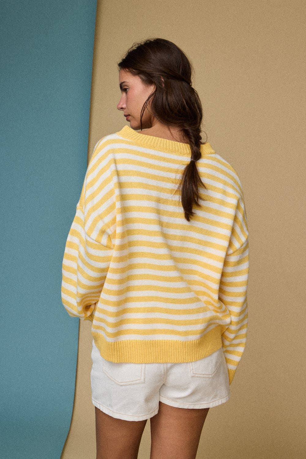 Blush Stripe Crewneck Sweater