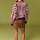 Blush Stripe Crewneck Sweater