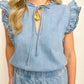 Darla Ruffled Denim Top