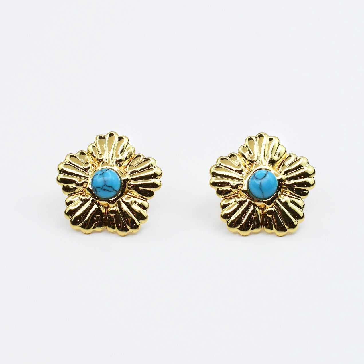 Turquoise Daisy Studs