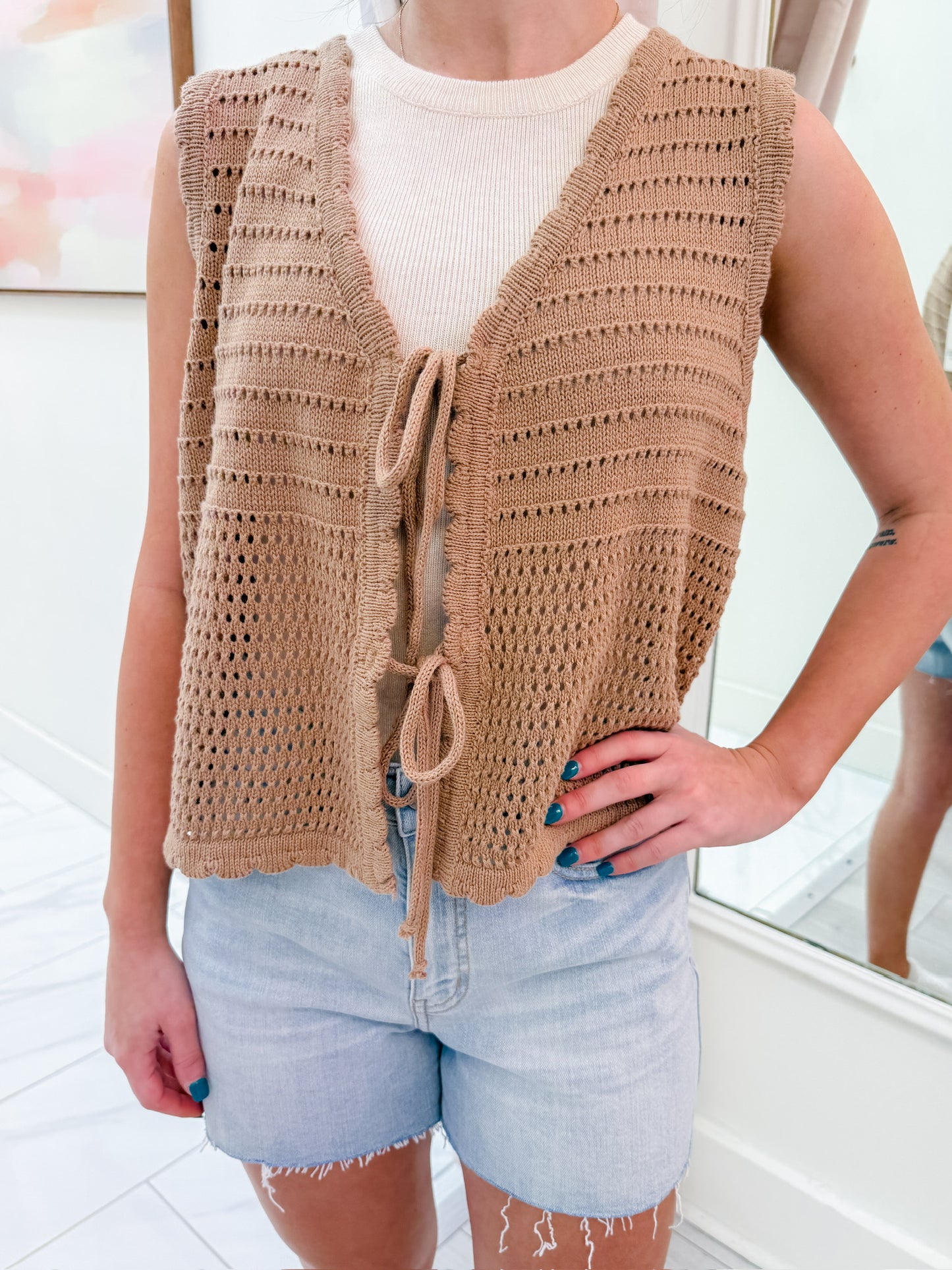 Coca Lace Up Vest