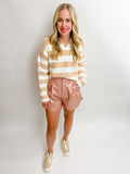 Shiny Pu Tulip Hem Short