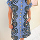 Midnight Bloom Button Up Dress