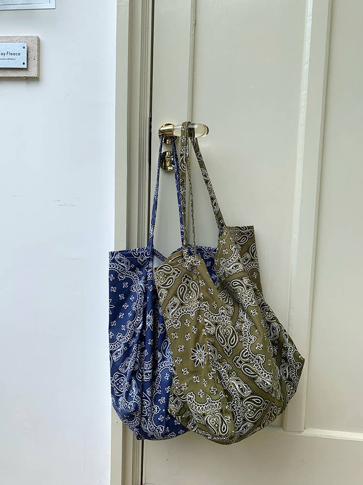 Paisley Shoulder Tote Bag