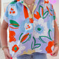 Artist Floral Signature Collar Top