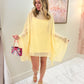 Olsen Mini Dress Pale Yellow Chiffon