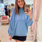 Mama Mock Neck Sweatshirt Light Blue
