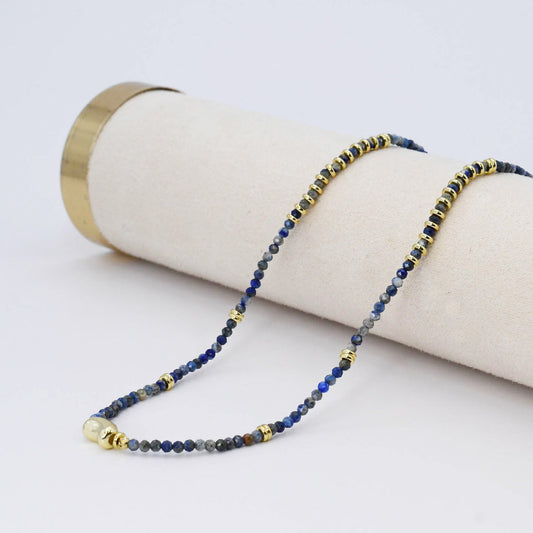 Stormy Blue Sky Gemstone Necklace