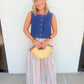 French Multi Floral Maxi Skirt