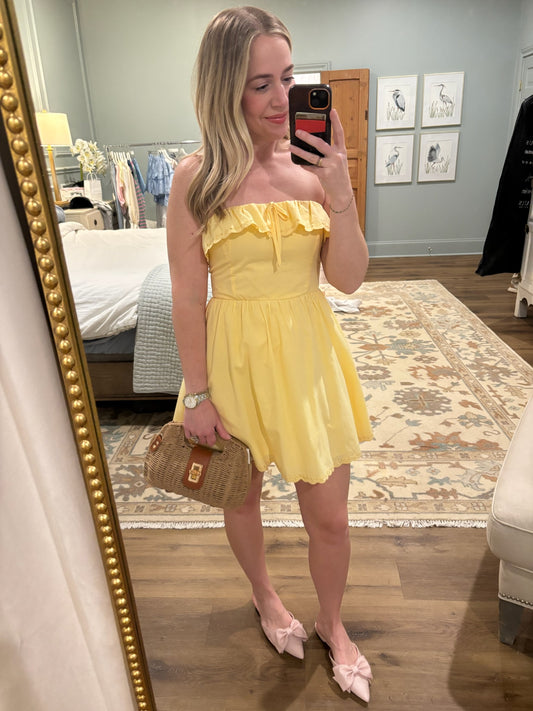 Buttercup Strapless Mini Dress