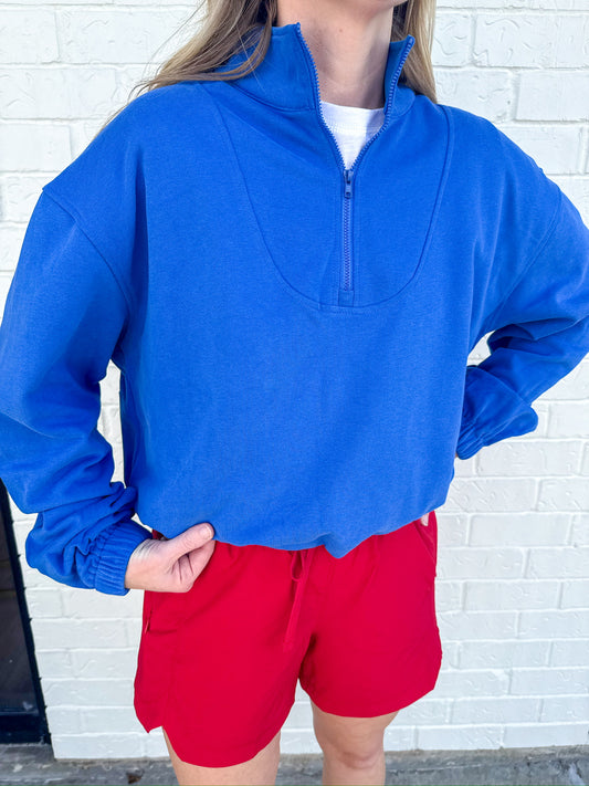 Half Zip Drawstring Pullover