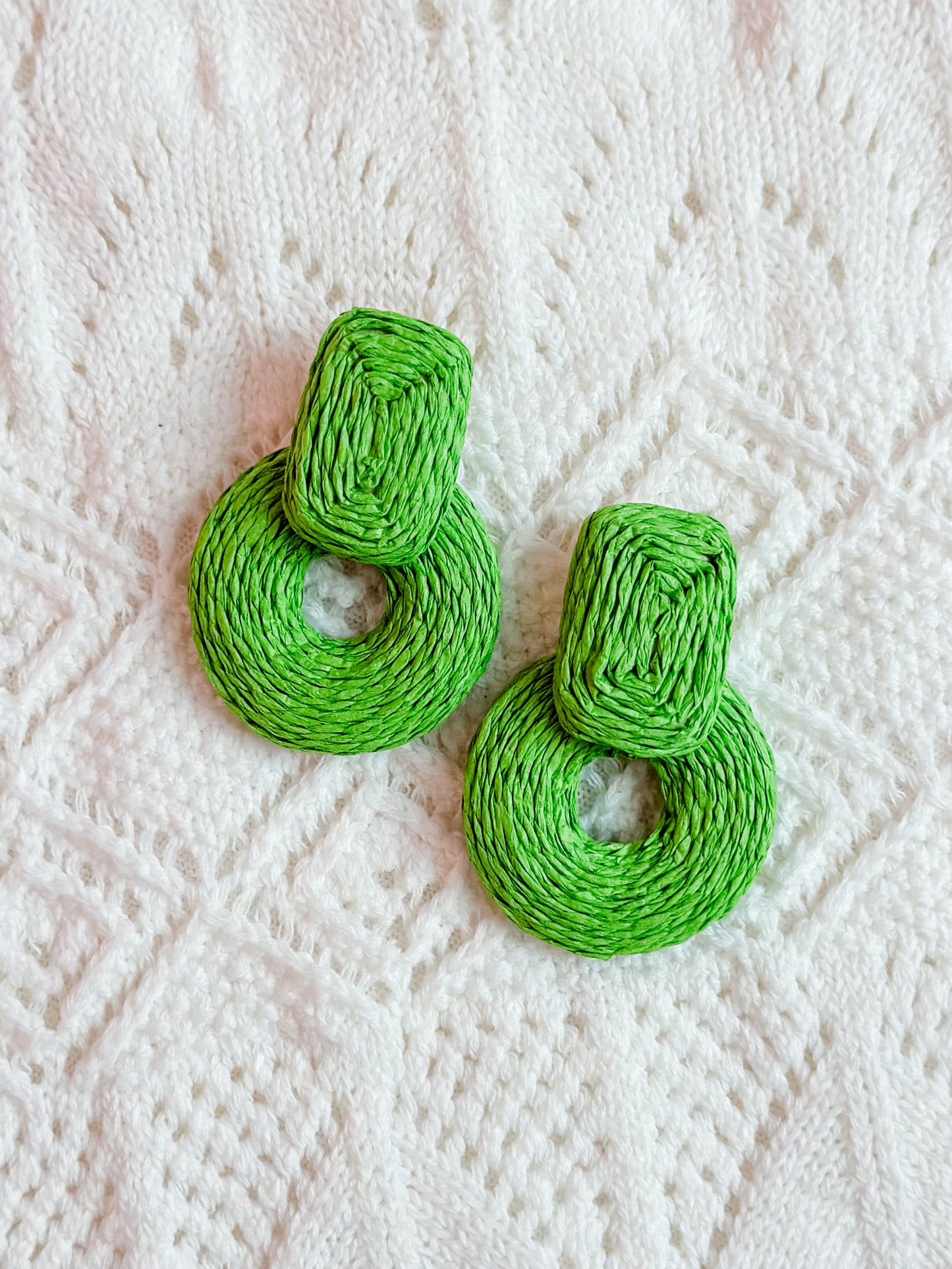 Raffia Circle Earring