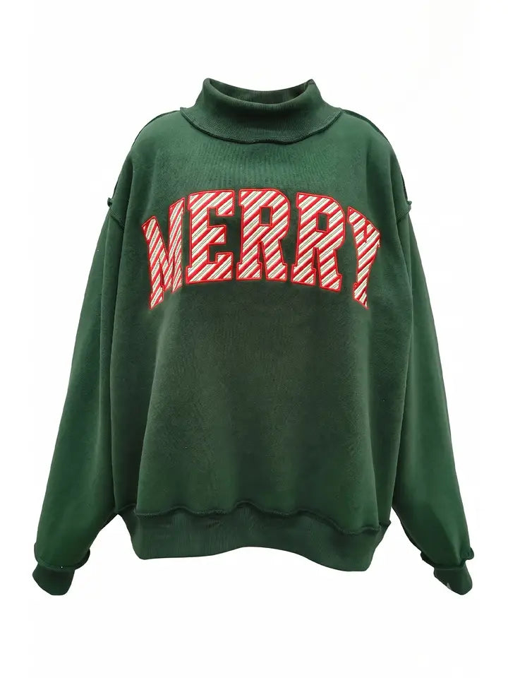 Merry Mock Neck Sweatshirt