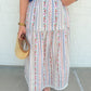French Multi Floral Maxi Skirt
