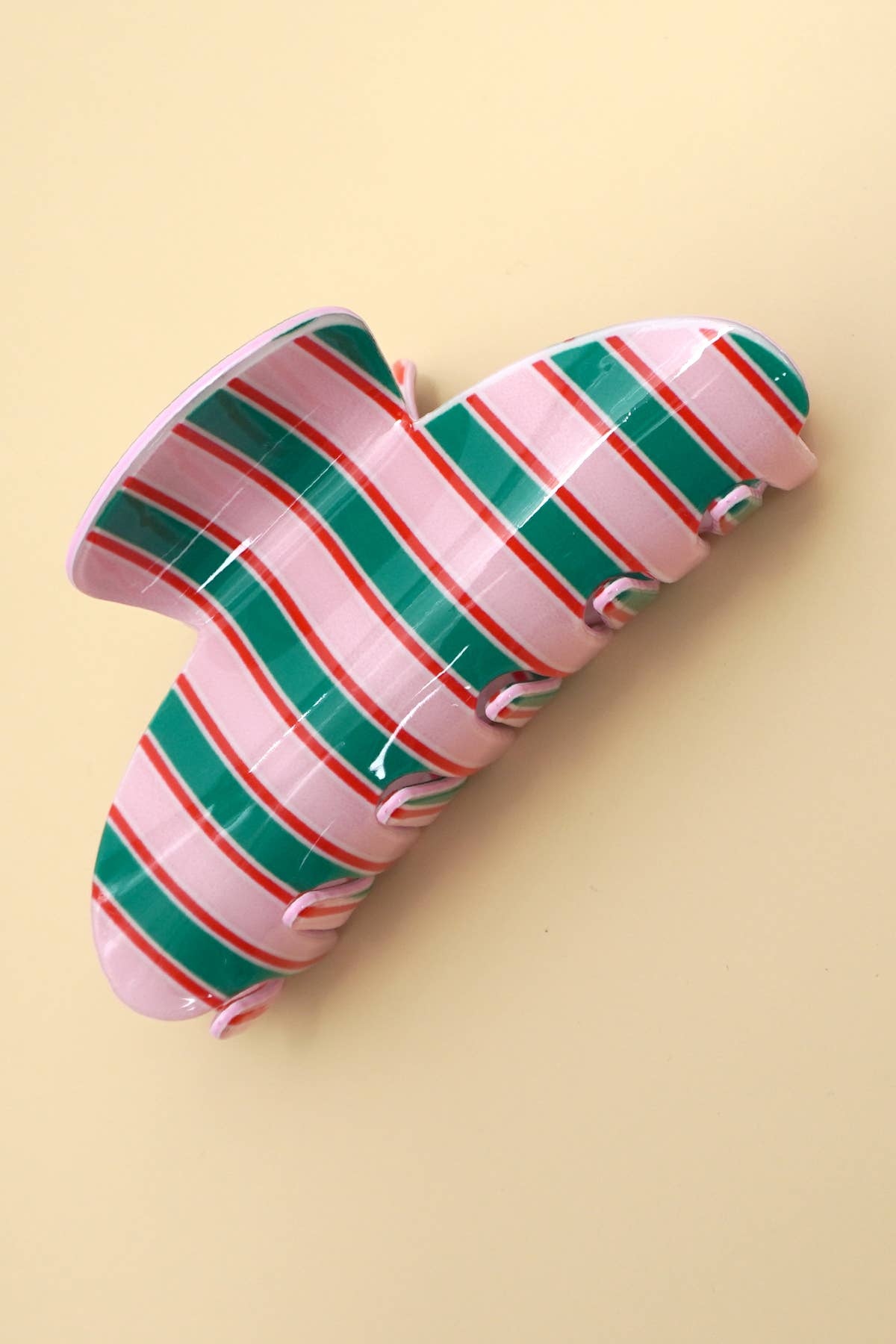 Jumbo Stripe Plaid Claw Clips