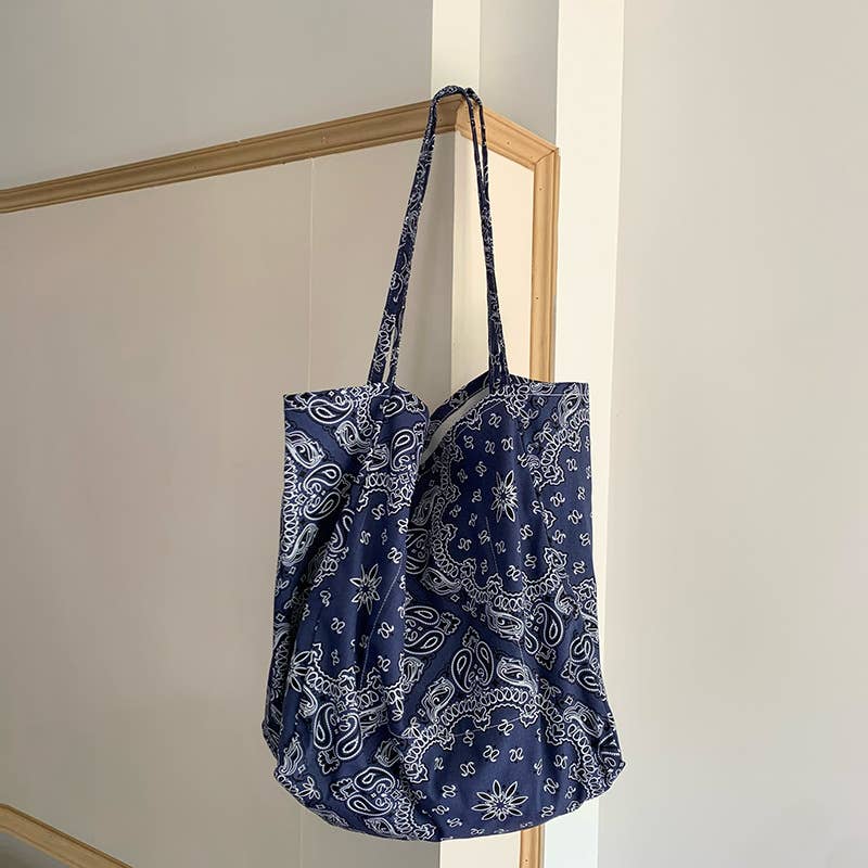 Paisley Shoulder Tote Bag