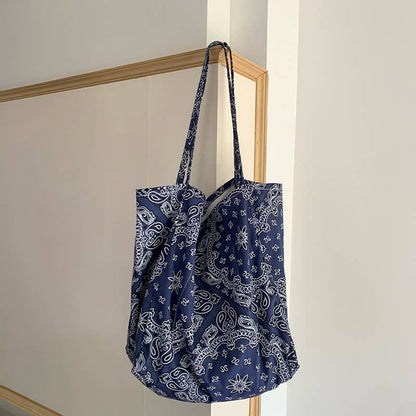Paisley Shoulder Tote Bag