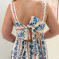 Elizabeth Floral Stripe Midi Dress