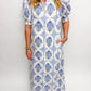 French Vintage Floral Maxi Shirt Dress