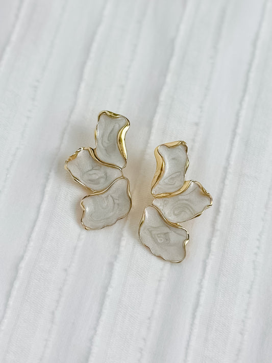 Pearly Petals Statement Earring