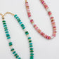 Beaded Flat Gemstone Necklace