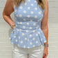 Peyton Peplum Polka Dot Blouse