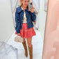 Bloom On Printed Denim Jacket