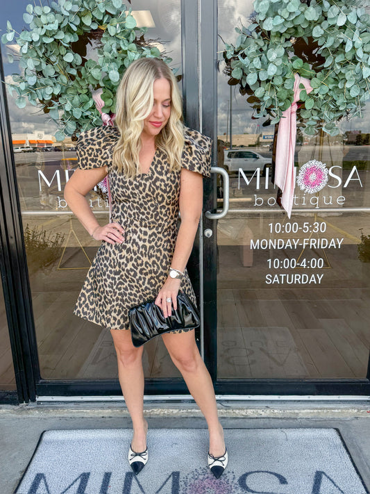 Zariah Leopard Mini Dress