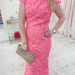 Portia 3D Lace Midi Dress