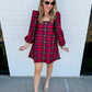Collins Dress Cabernet Plaid