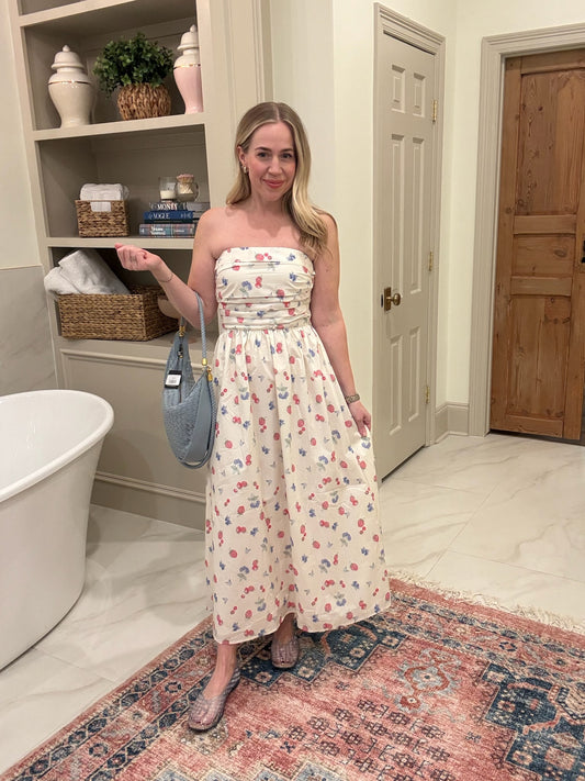 Berry Best Strapless Maxi Dress