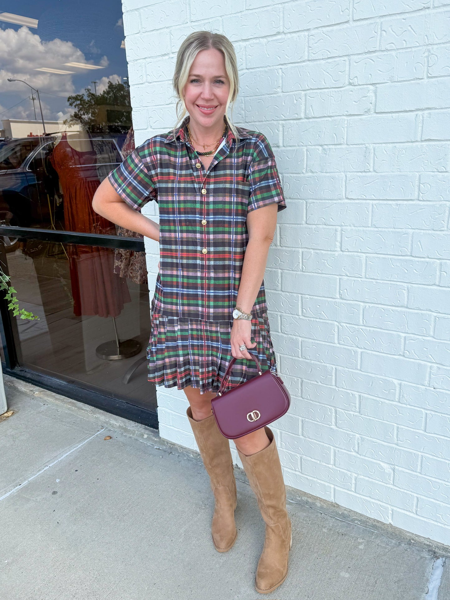 The Aspen Dress Stockholm Plaid