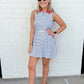 The Easton Dress Navy Stripe