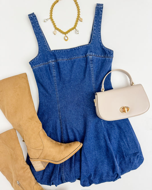 Nadine Denim Bubble Dress
