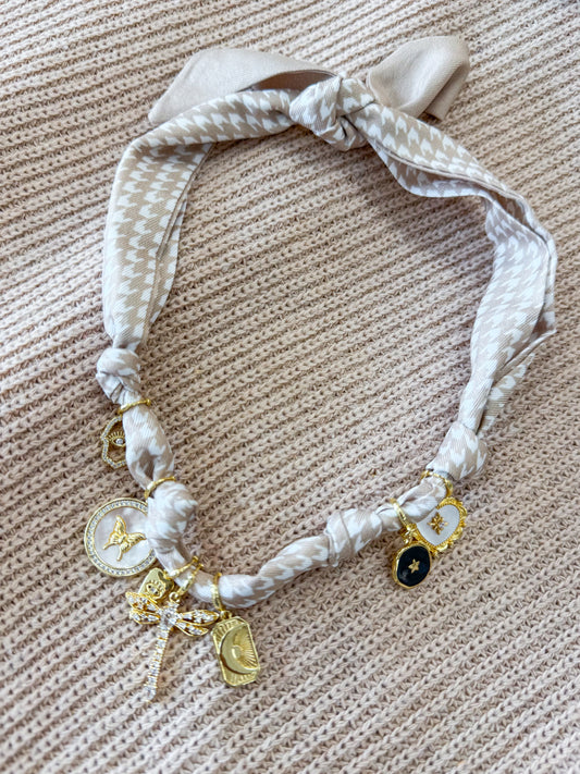 Mallory Multi Charm Scarf Necklace