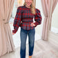 Wish List Plaid Peplum Blouse