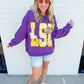 LSU Metallic Word with Icons Sweatshirt
