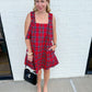 Plaid & Proper Bow Mini Dress