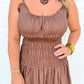 Solid Poplin Smock Cami Maxi Dress