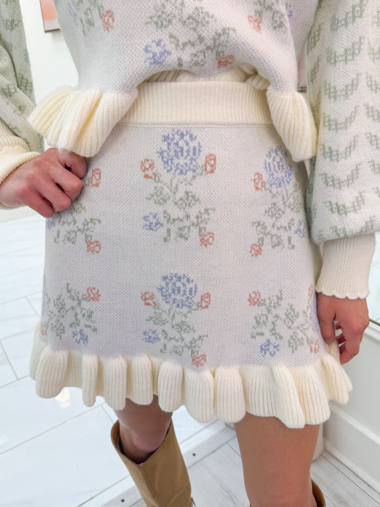 Darling Knit Sweater & Skirt Set
