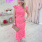 Portia 3D Lace Midi Dress