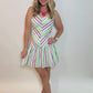 Striped Drop Waist Mini Dress