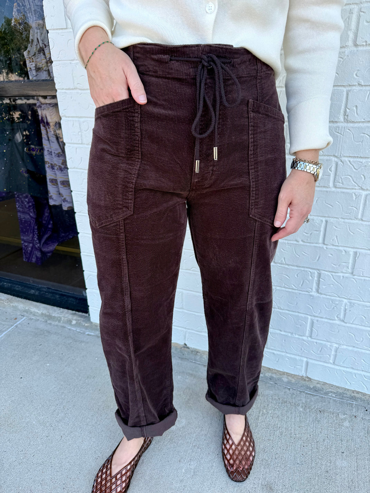 Villa Pant Drawstring Barrel Pant Cord