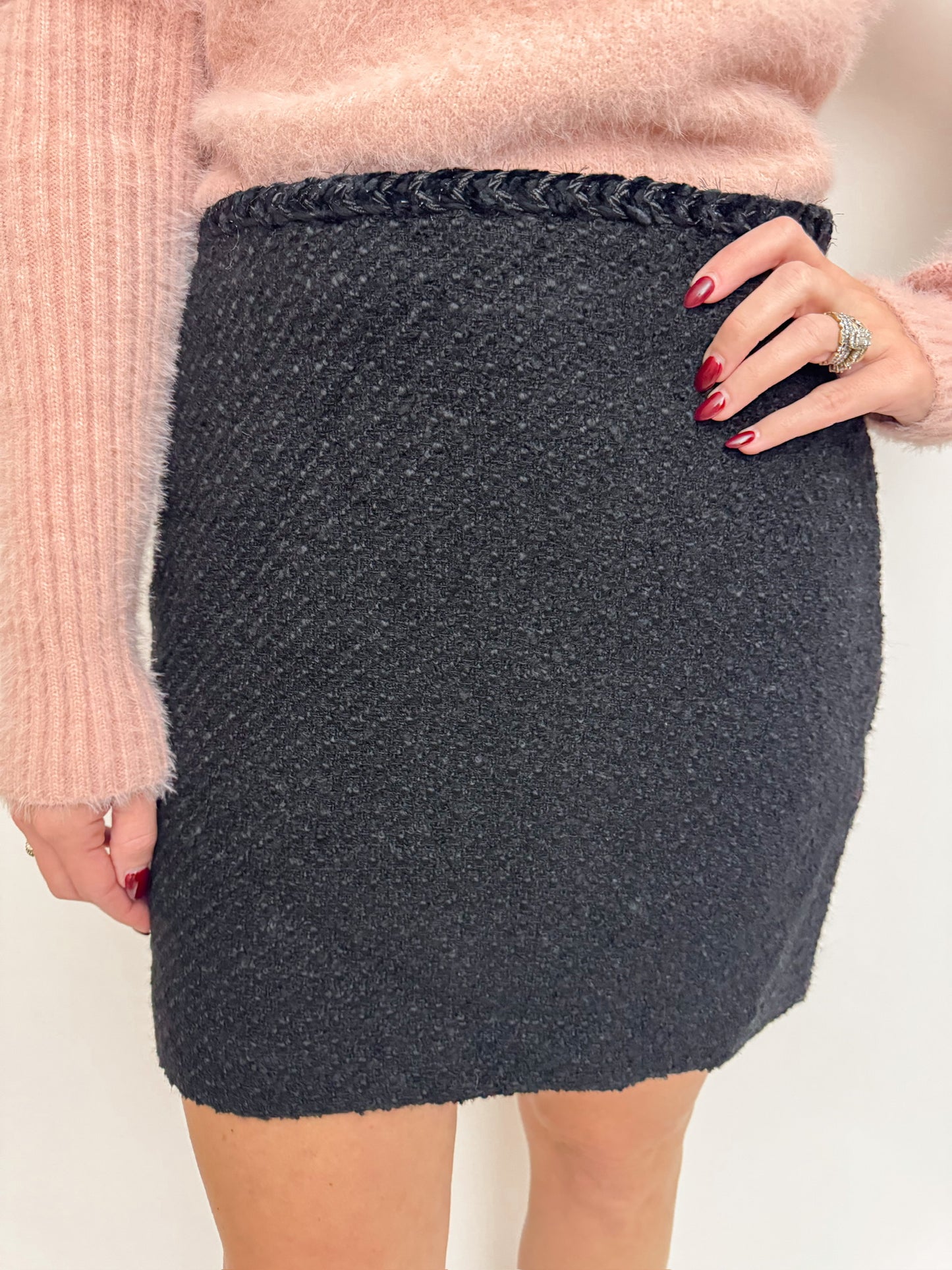 Happy Hour Tweed Skirt