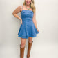 Nashville Denim A-line Mini Dress