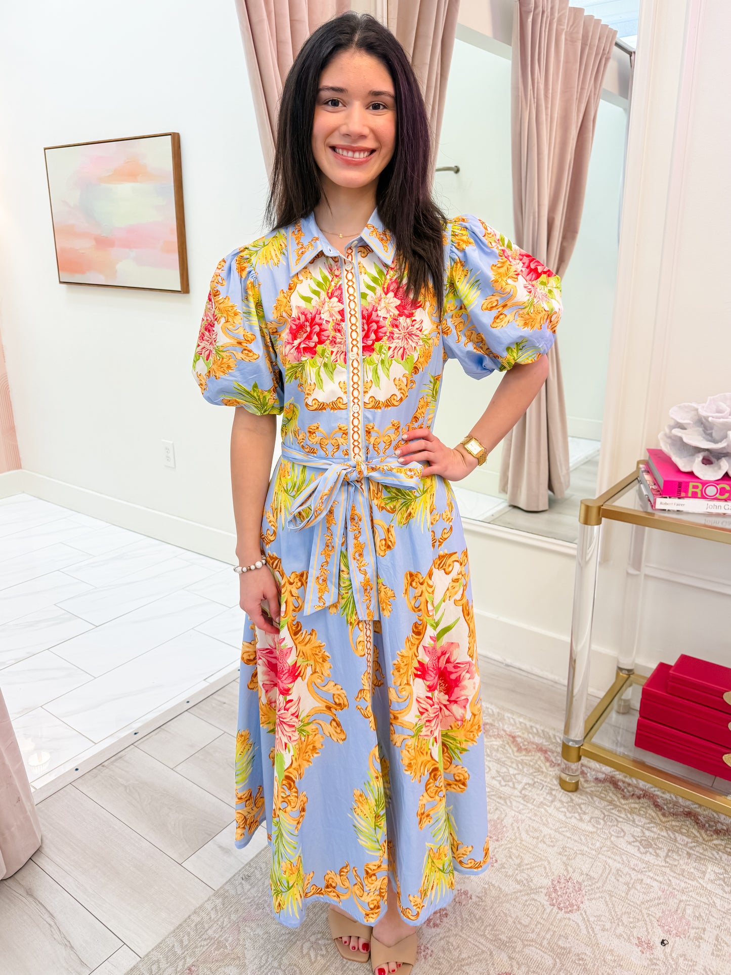 Prudence Puff Sleeve Midi Dress