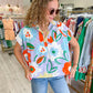 Artist Floral Signature Collar Top